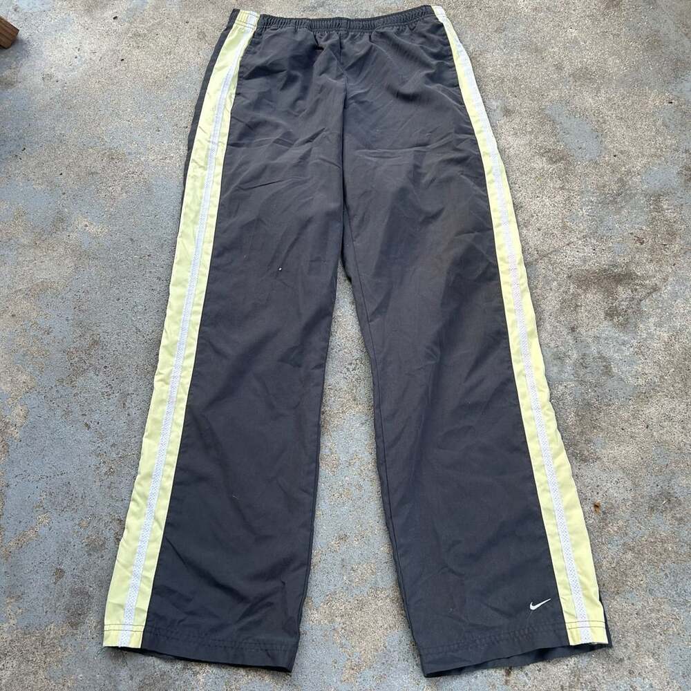 Vintage Y2K Nike Track Pants Black Striped Track Pants